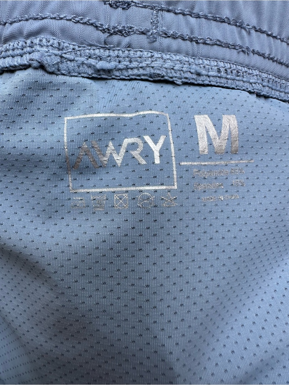 AWRY MENS Blue Athletic Sport Gym Workout Shorts w/ Liner & Pockets Sz M (B6) - Picture 11 of 12